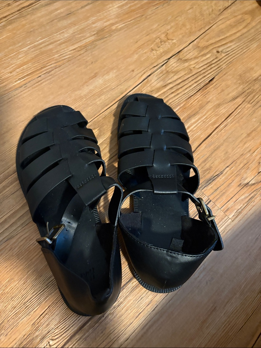 H&M Black Kids Strappy Fisherman Sandals with Buckle